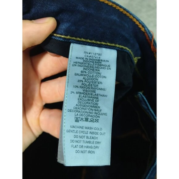 True Religion Jeans Women 32 Blue Denim Becca Mid Rise Bootcut Dark Wash Stretch - Picture 10 of 11